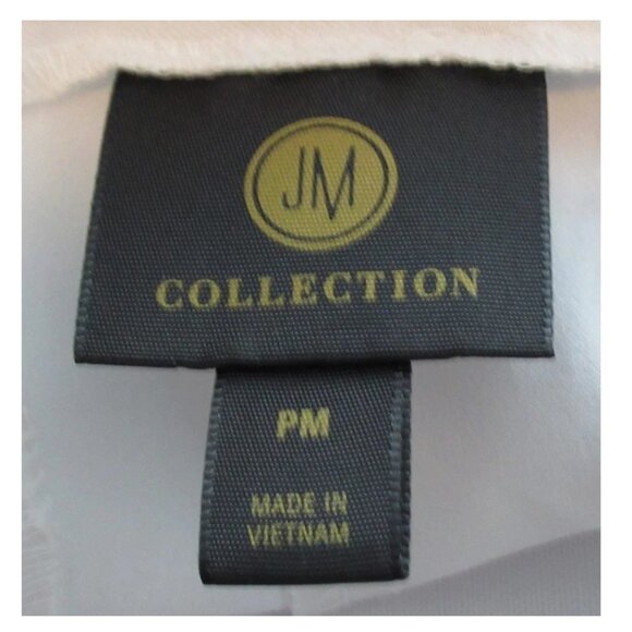 JM Collection Women's Petite Cambridge Stretch Slim-Leg Pants, White, PM - Picture 3 of 6